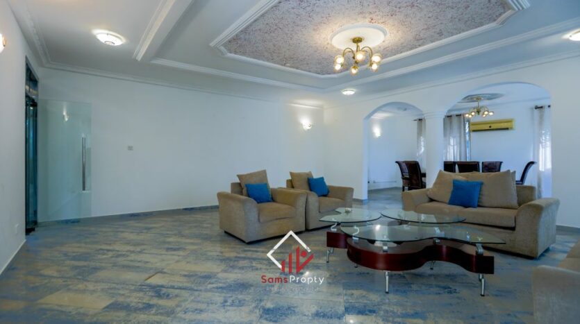 Luxurious 5-Bedroom Mansion with Cinema Room, Study, and Boys’ Quarters for Rent in Spintex | Samsvista