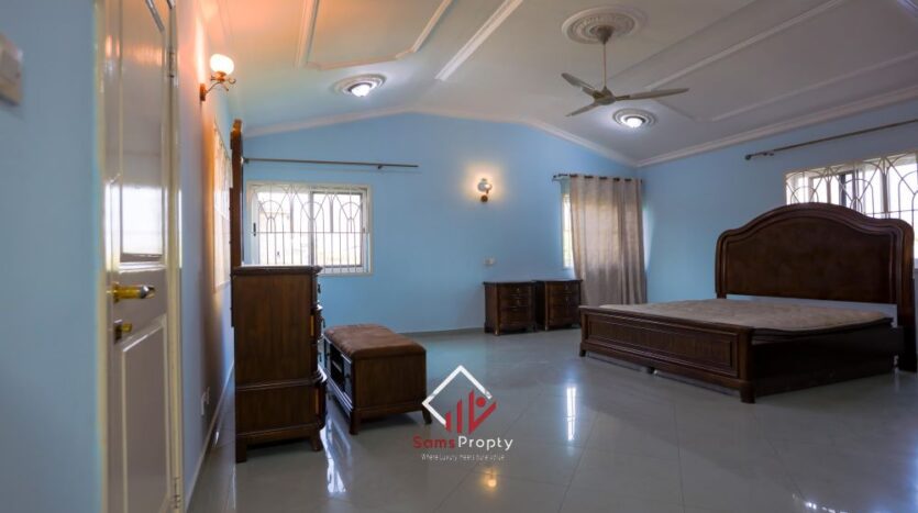 Luxurious 5-Bedroom Mansion with Cinema Room, Study, and Boys’ Quarters for Rent in Spintex | Samsvista